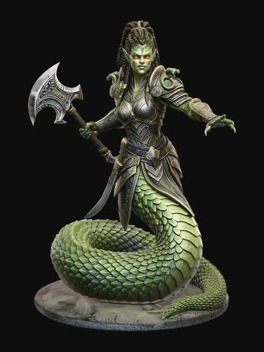 3D model for serpent beings 1