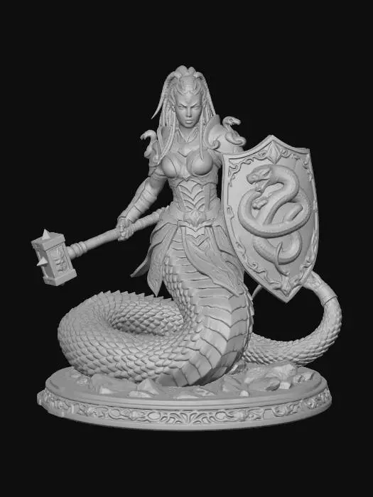 3D model for serpent beings 10