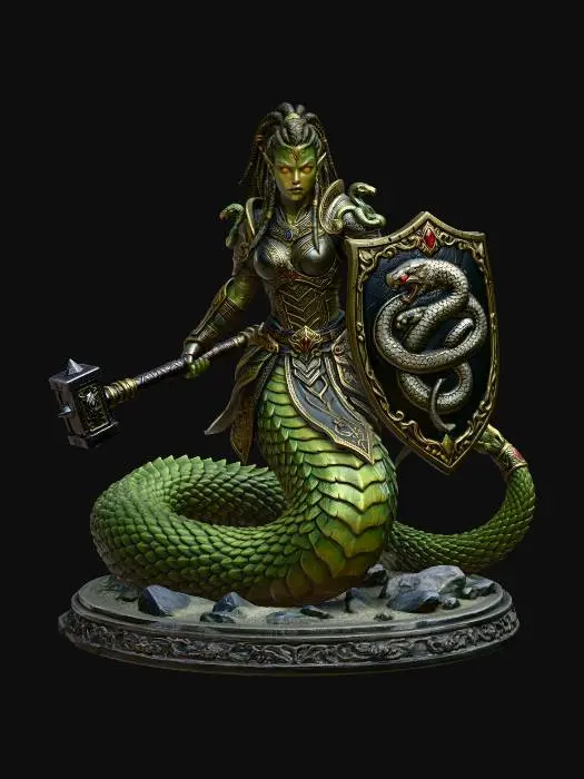 3D model for serpent beings 10