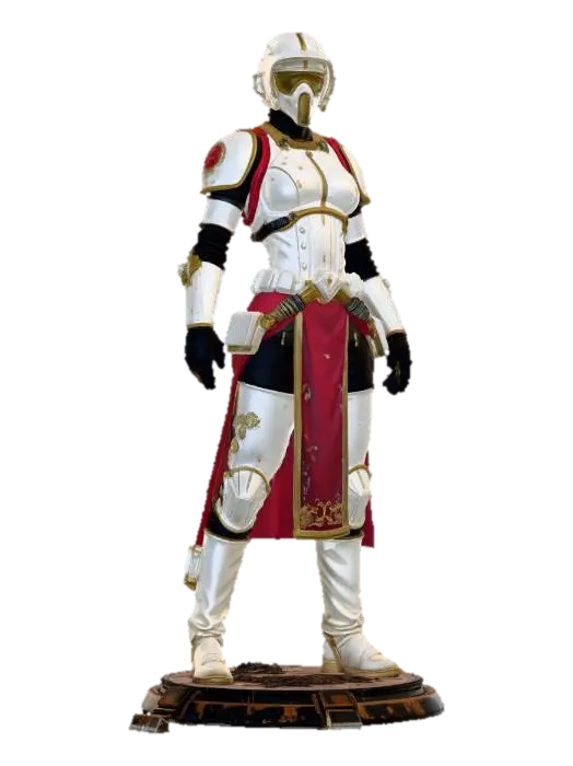 Star Wars Knight of the White Order - Jedi 3D model, vytvořený pomocí AI
