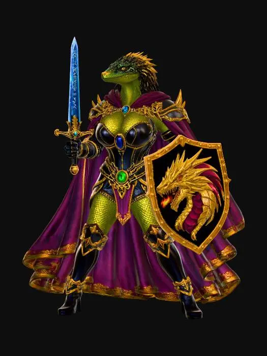 3D model for Dragonborn  female Knight final
