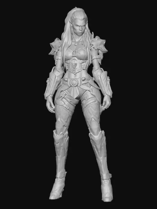 3D model for half Orc cyberpunk