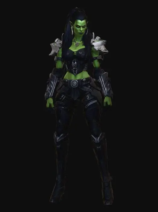 3D model for half Orc cyberpunk