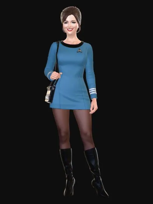 3D model for Starfleet Officer in a Blue Uniform