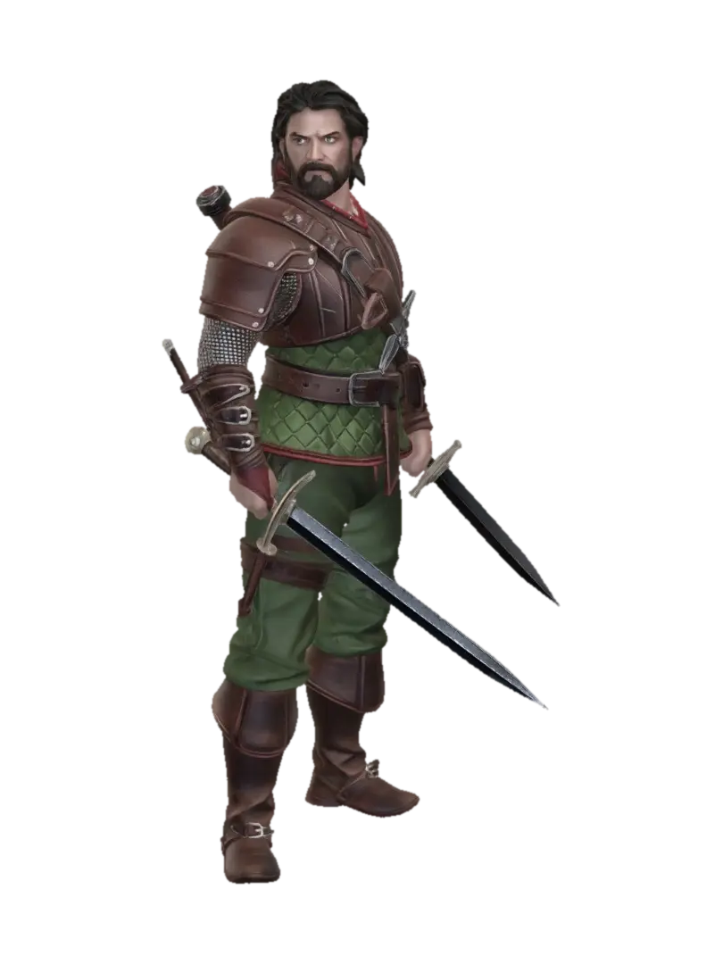 Twinblade Warlord AI 생성 3D 모델