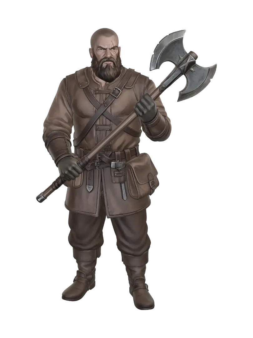 Ironclad Axeman 3D model, vytvořený pomocí AI