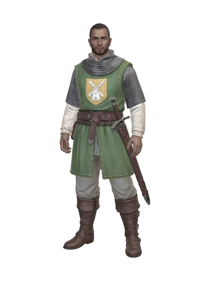 Modelo 3D de Windmill Knight, gerado por IA
