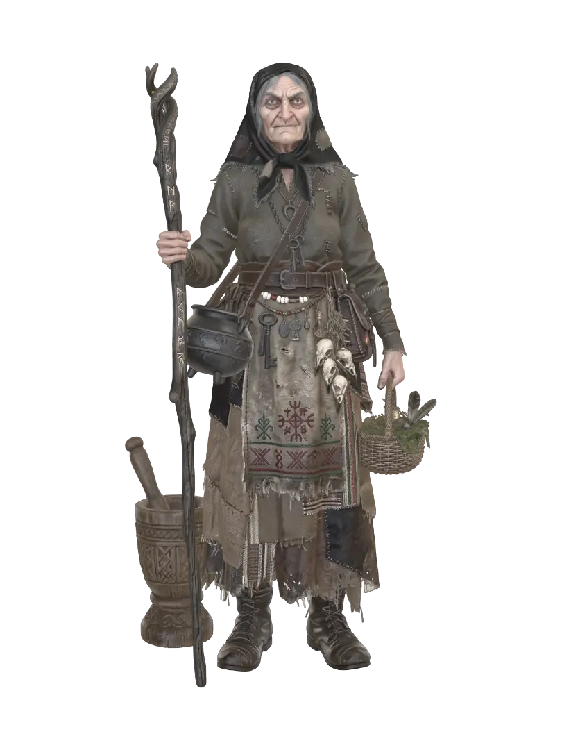 Elder of the Emberwood - Rune 3D model, vytvořený pomocí AI