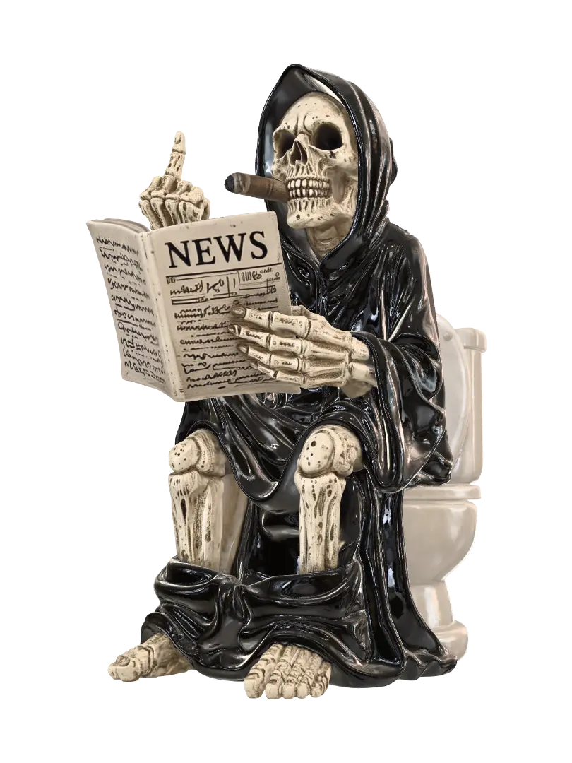 Grim Headlines - Poster-3D-modell, genererad av AI