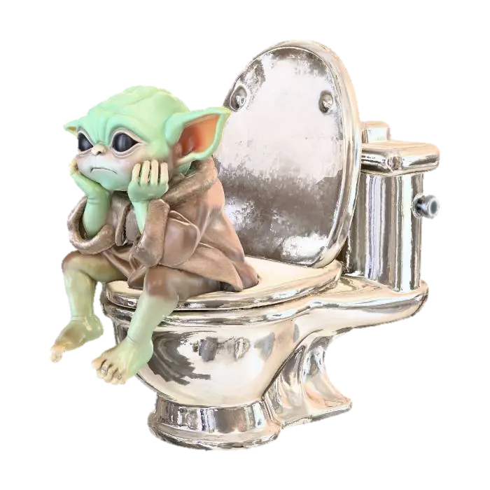 Contemplative Yoda Jr. - Jedi 3D model, vytvořený pomocí AI