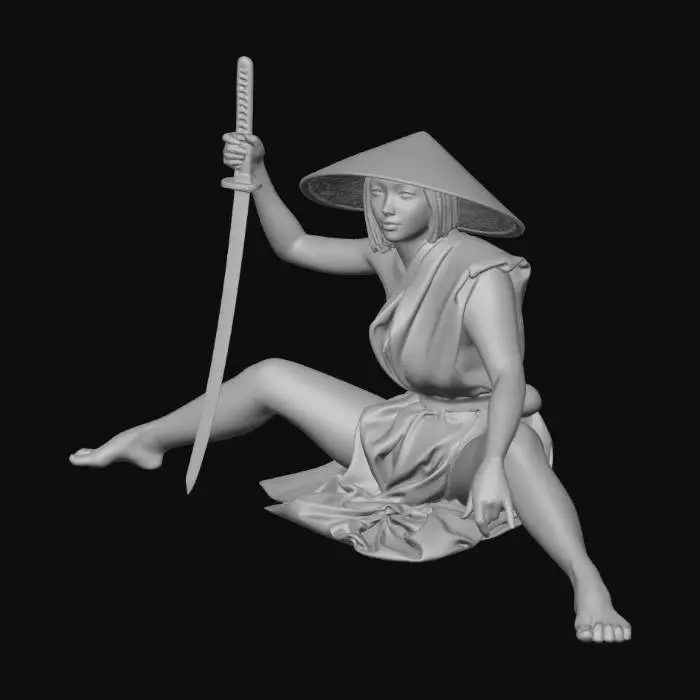 3D model for Samurai Elegance sit on