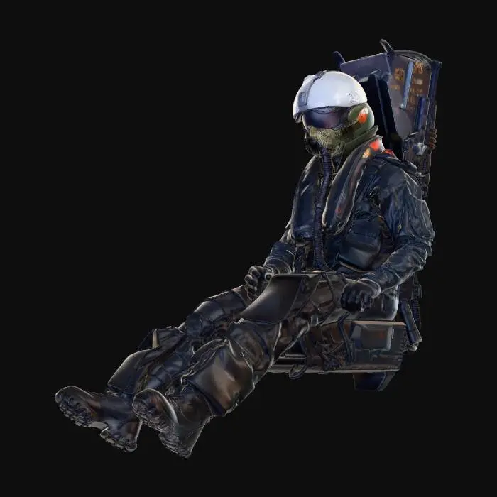 3D model for Jet Pilot in Ejection Seat