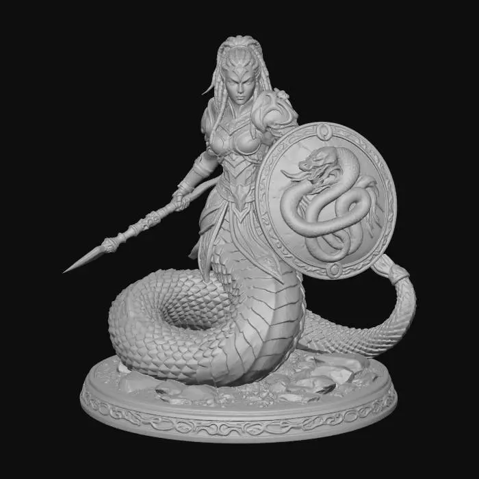 3D model for serpent beings 11