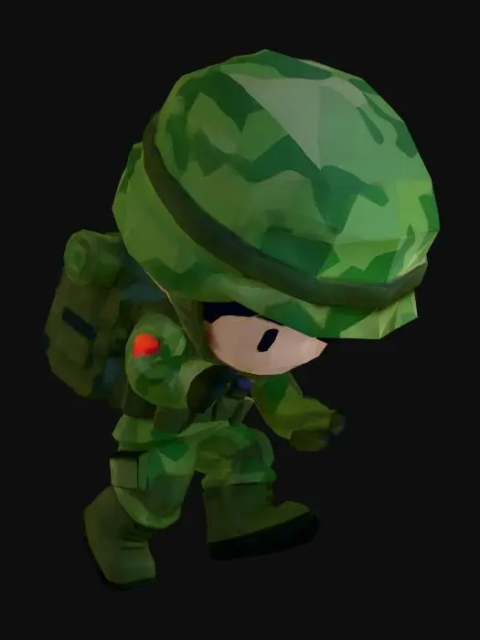 3D model for Polygon Soldier