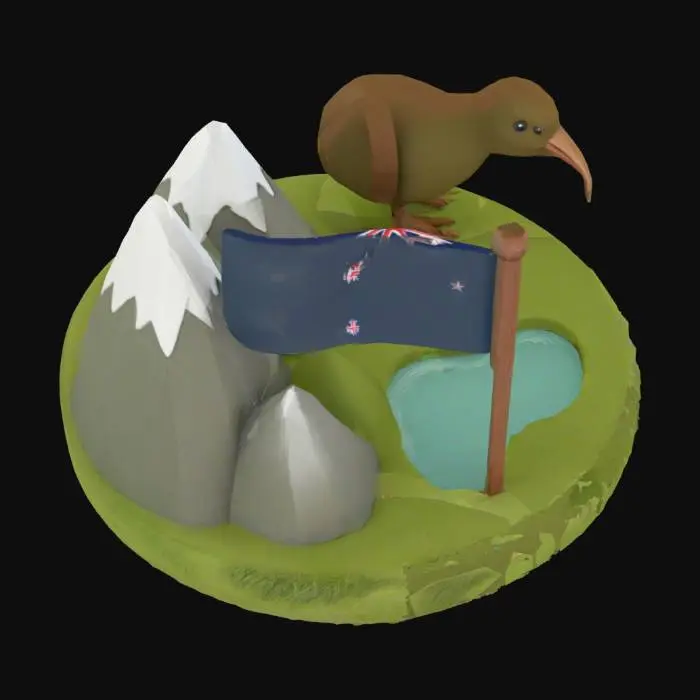 3D model for New Zealand Icon