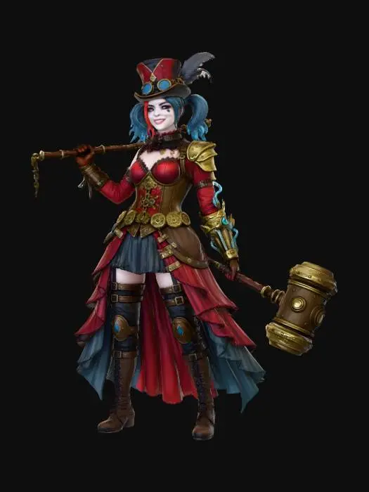 3D model for Steampunk Jester Adventure