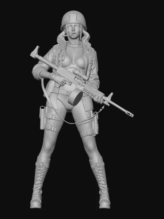 3D model for Warrior in the Jungle