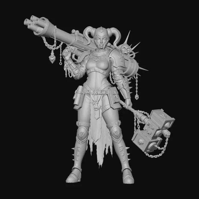 3D model for Warrior Jester Dystopia