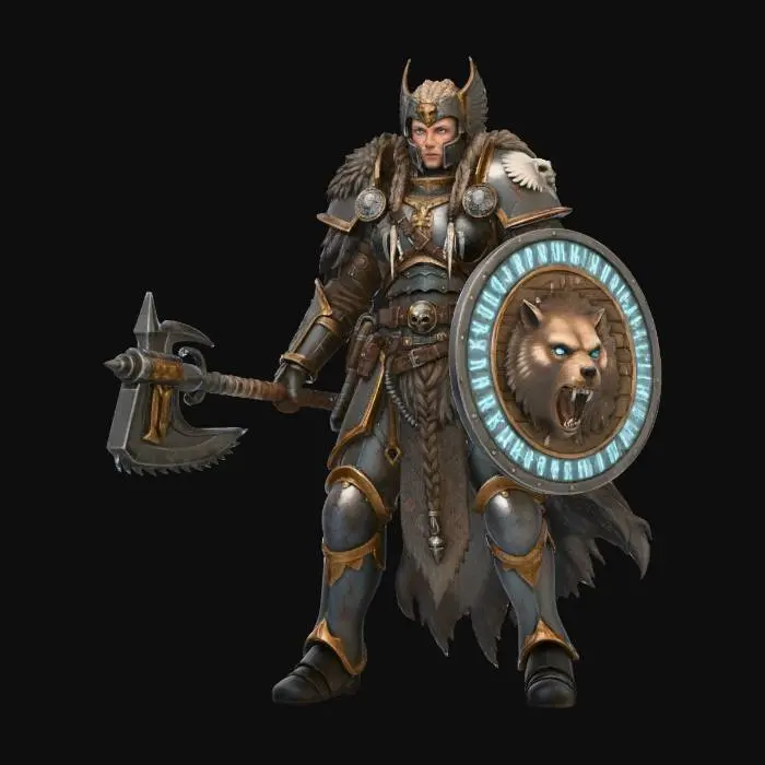 3D model for Warrior of the Runes