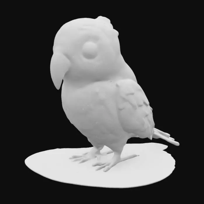 3D model for Blue Parrot Charm