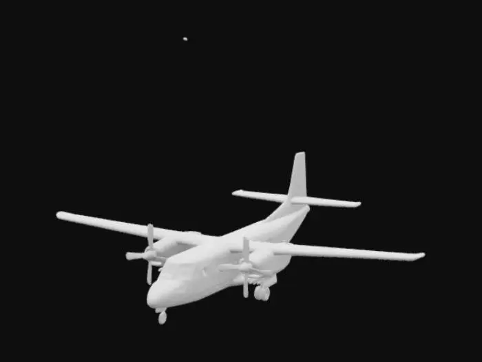 3D model for a turboprop aircraft medium size