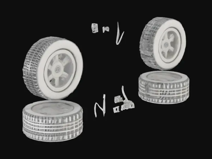 3D model for Technical Wheel Diagram