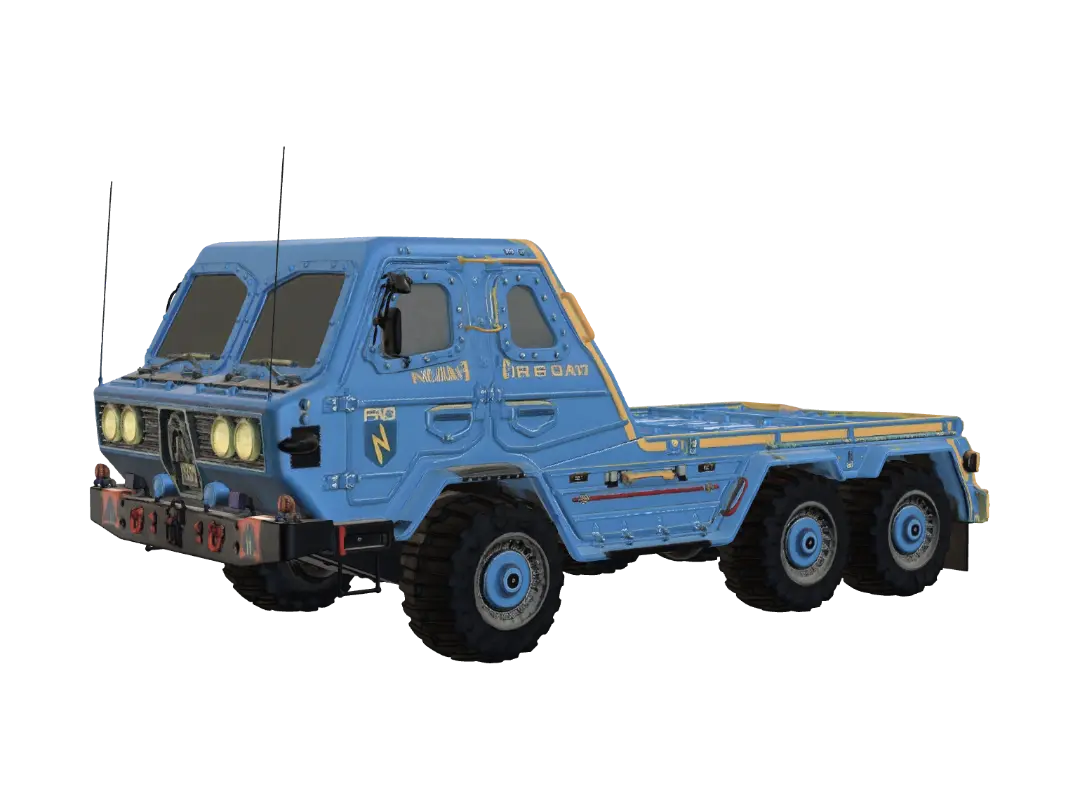 Martian Expedition Truck 3D model, vytvořený pomocí AI