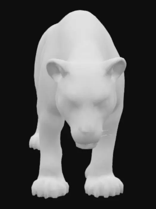 3D model for black panther, Stylized, Highly Detailed, Ultra Realistic, Polished