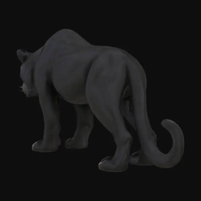 3D model for black panther, Stylized, Highly Detailed, Ultra Realistic, Polished