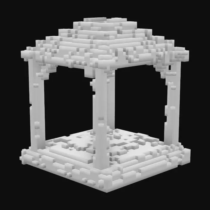 3D model for pavilion　Arbor Wooden