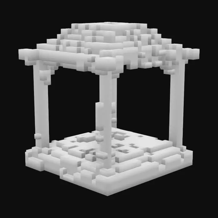 3D model for pavilion　Arbor Wooden