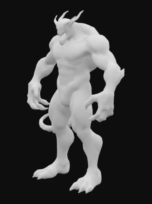 3D model for killer monster for Godot 4