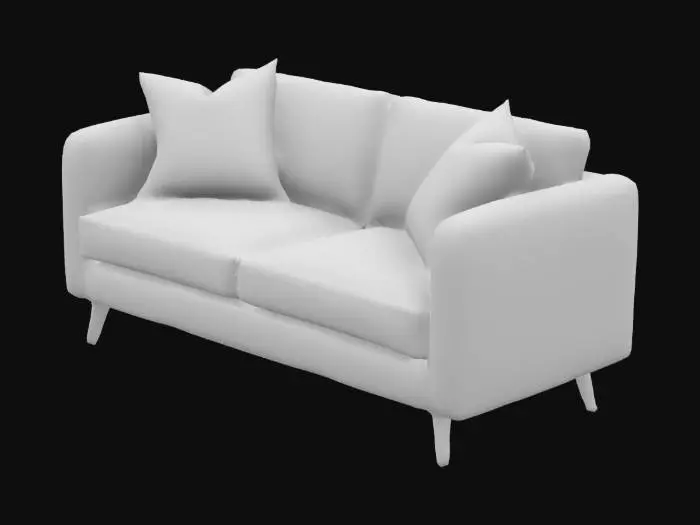 3D model for Erstelle mir ein sofa für die highschool. Sie soll für die bibliothek sein. Das sofa sollte heile sein. Das soaf sollte die Farbe blau haben.