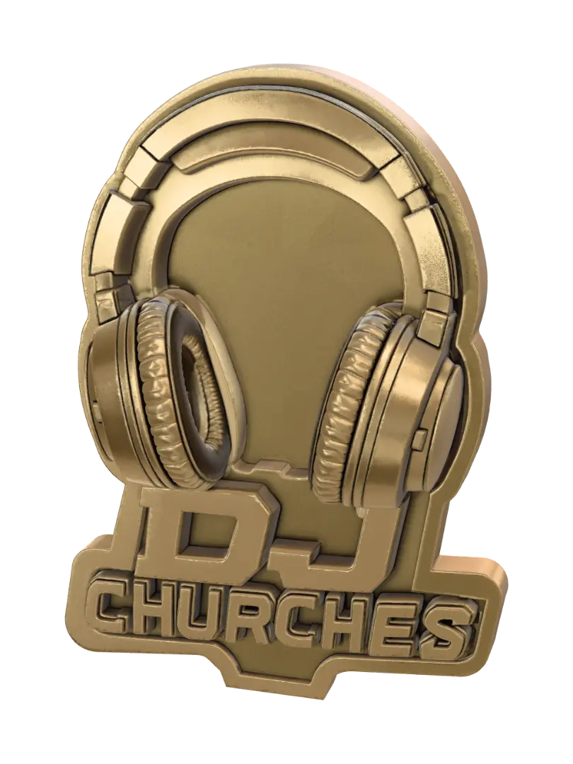 dj-churches-plaque-3d 3D model, vytvořený pomocí AI