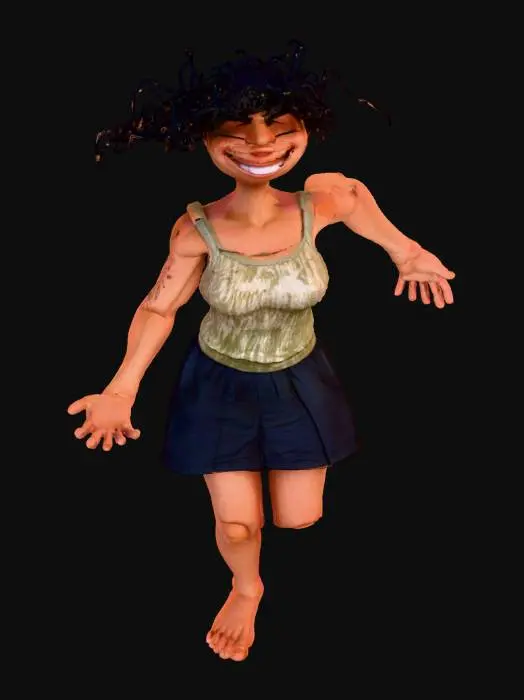 3D model for Whimsical Clayperson on Grid Paper