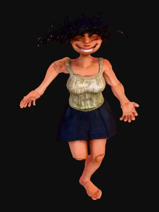 3D model for Whimsical Clayperson on Grid Paper