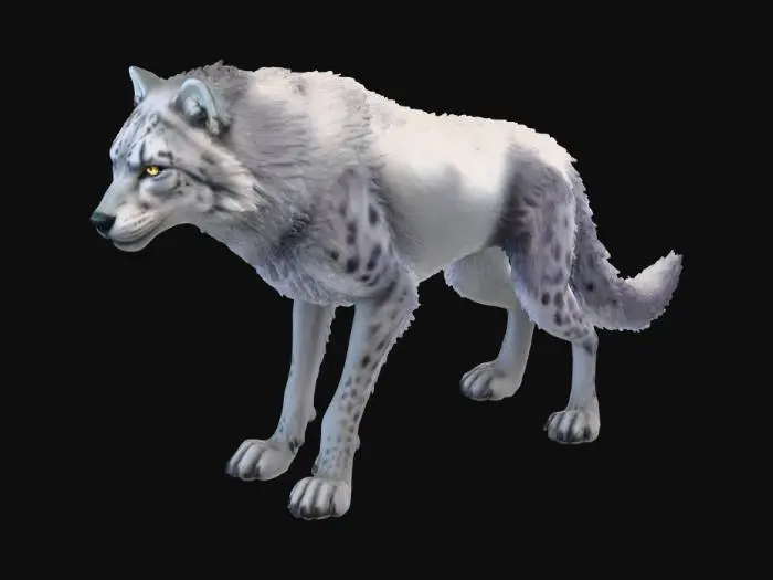 3D model for Blue star Jaguar wolf