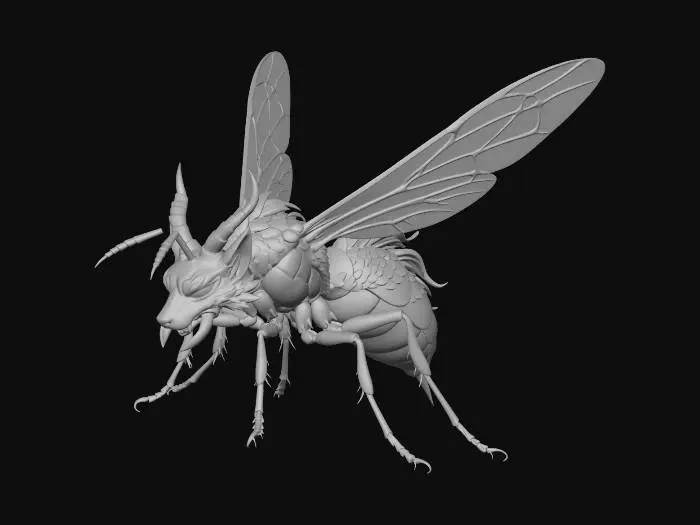 3D model for Merge a wasp and a kitsuna