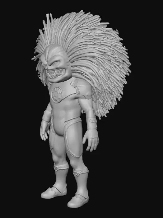 3D model for Spiky Demon Warrior