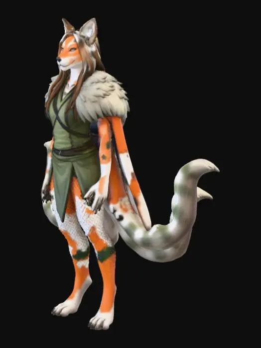 3D model for Mystical Kitsune Guardian