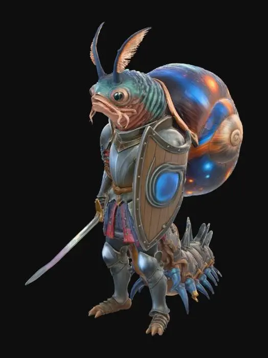 3D model for Galactic Snail Knight