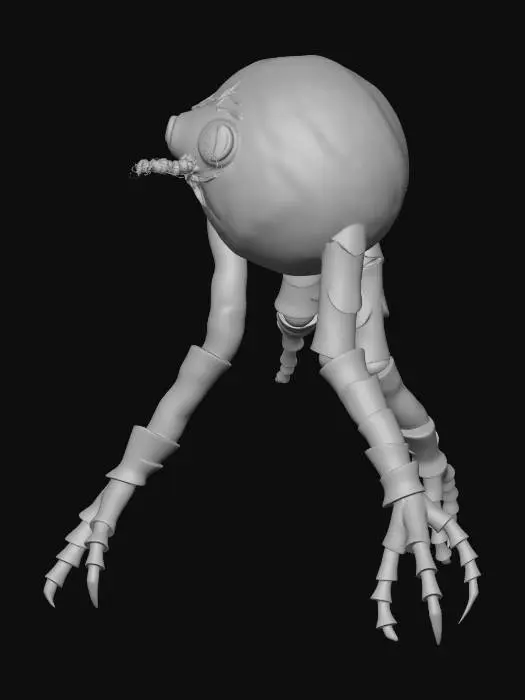 3D model for Helium alien inhaling
