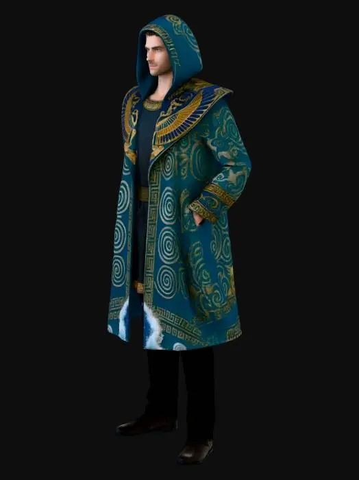 3D model for Can you merge these three together but shorten it to the length of the knees like the third picture on here I like the hoodie on the first picture I like the format of the chest on the second picture and I like the trim on the second picture and the first picture but I don't like it being that long so can you make it as short as the third picture