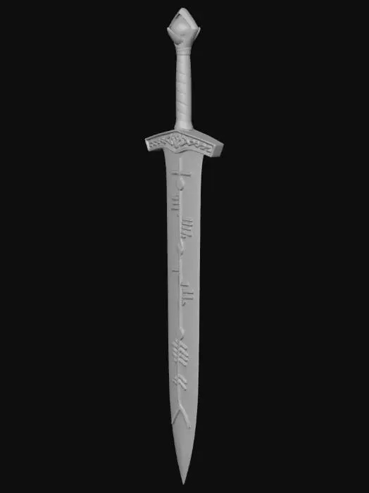 3D model for Ogham sword of love
