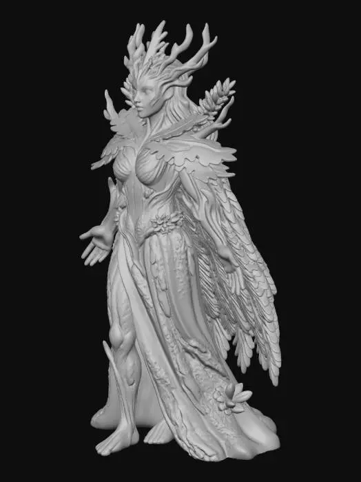 3D model for Ogham three queen