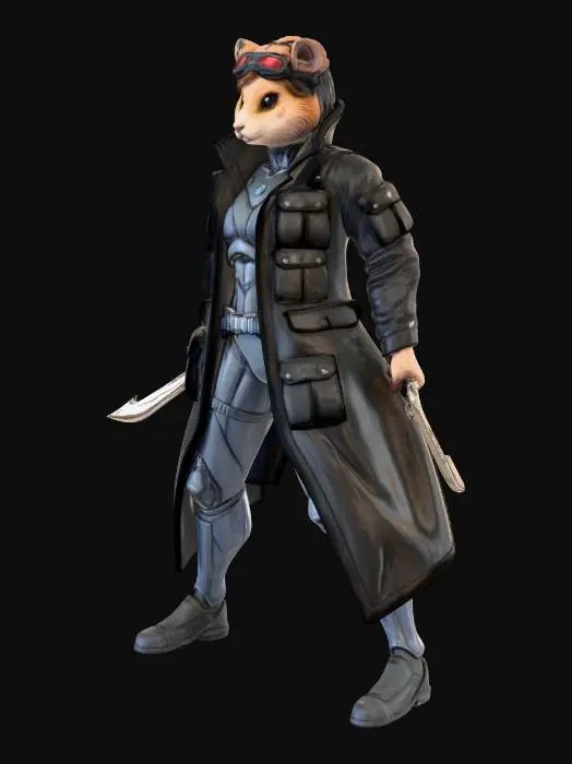 3D model for Hamster warrior
