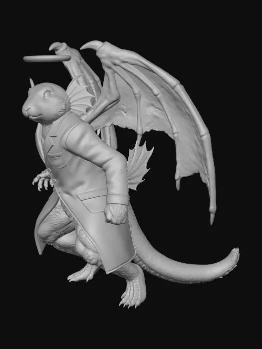 3D model for Haloed Chimera in a Blue Coat