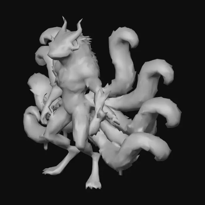 3D model for Frog yeti kitsune water stone Warrior