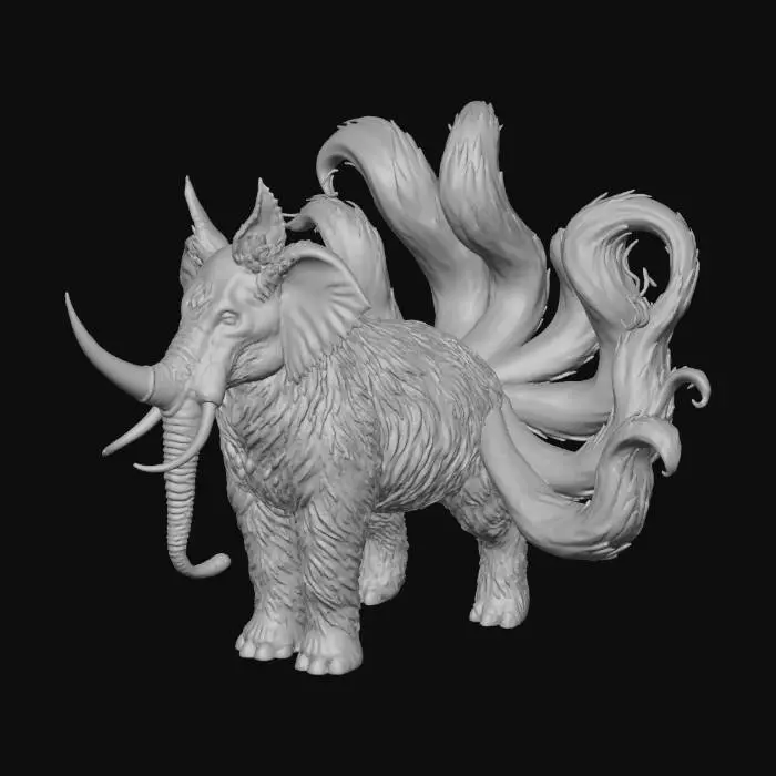 3D model for Blue star elephant kitsu rhino