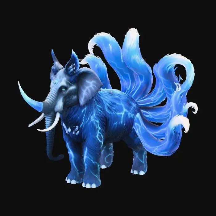 3D model for Blue star elephant kitsu rhino